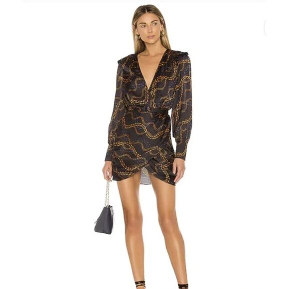 L'Academie Dresses & Skirts - NWT Revolve L’academie The Joyce Mini Dress in Black Chain